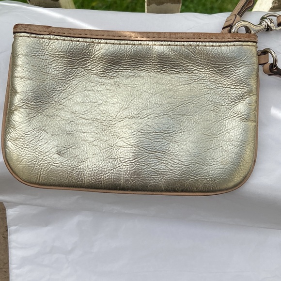 Coach Gold Wristlet Used - Picture 6 of 13